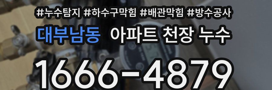 대부남동 아파트 천장 누수