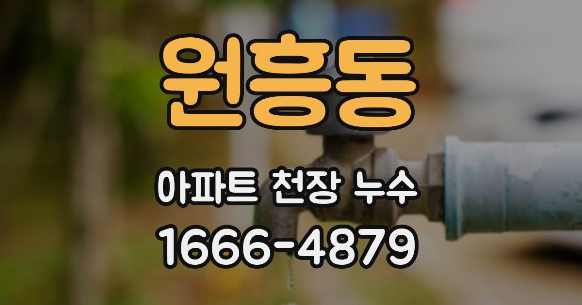 원흥동 아파트 천장 누수