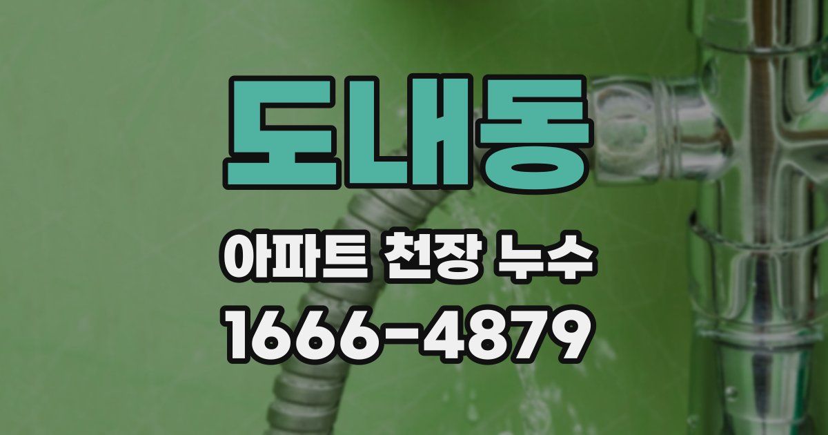 도내동 아파트 천장 누수