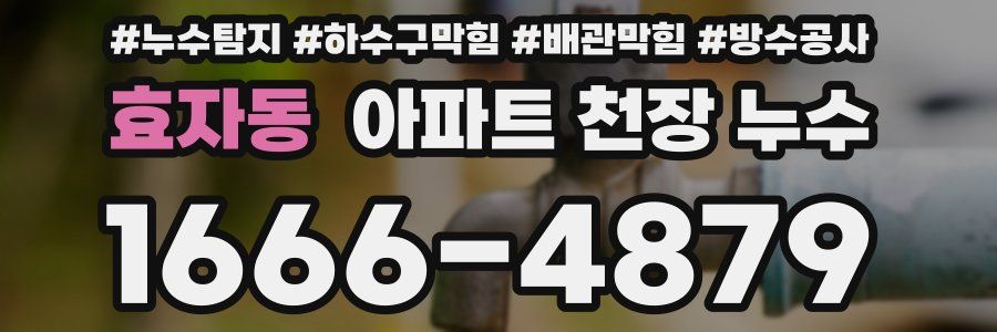 효자동 아파트 천장 누수