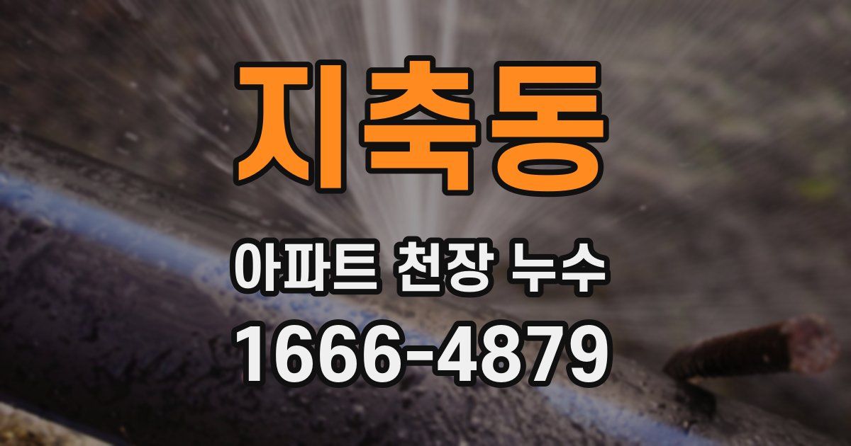 지축동 아파트 천장 누수