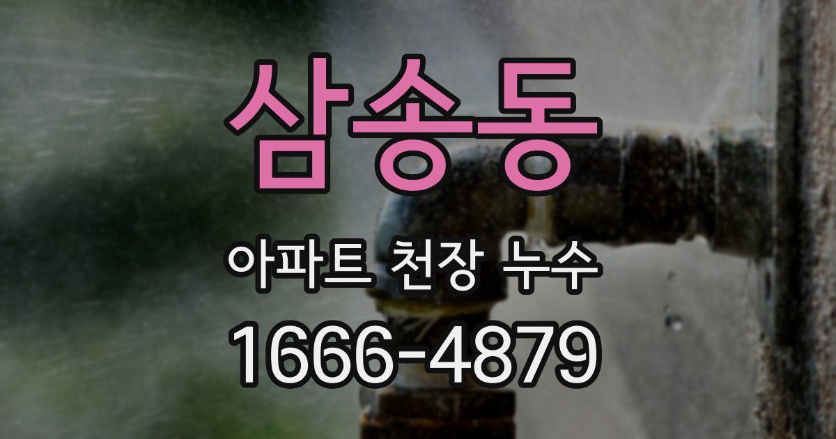 삼송동 아파트 천장 누수
