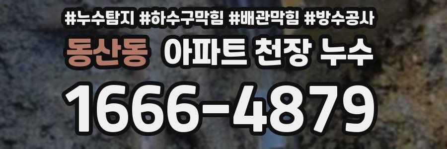 동산동 아파트 천장 누수