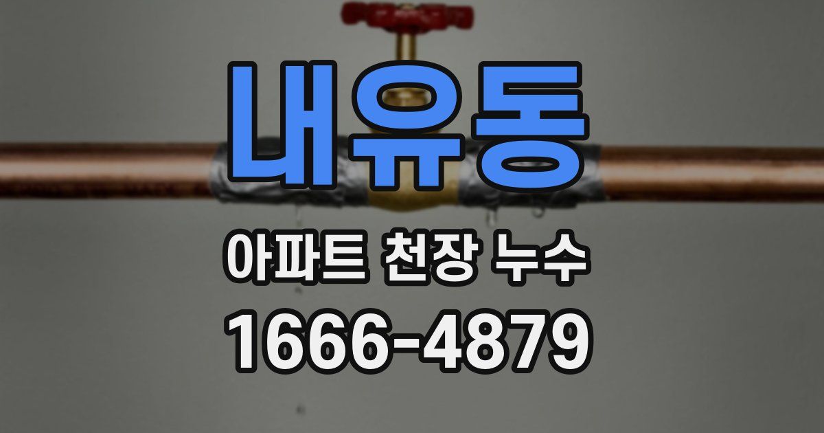내유동 아파트 천장 누수