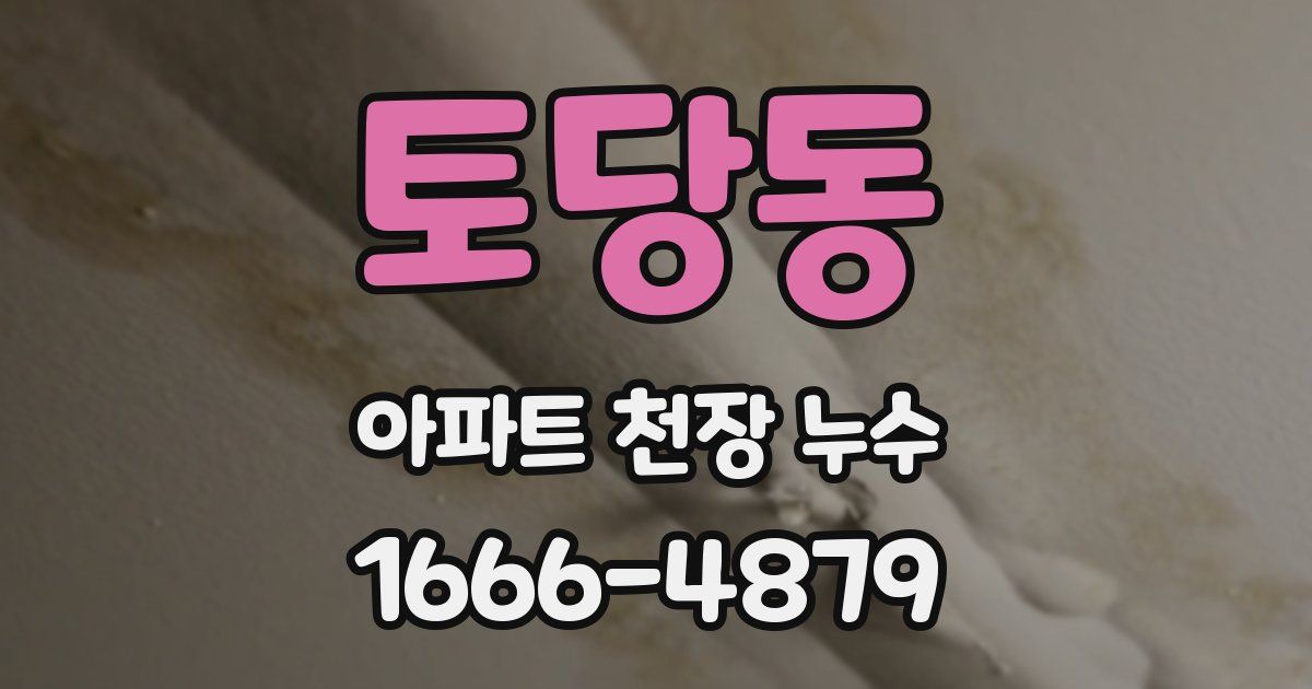 토당동 아파트 천장 누수
