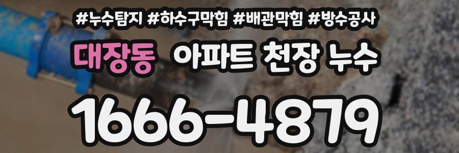 대장동 아파트 천장 누수