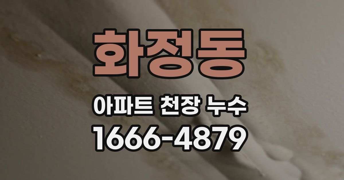 화정동 아파트 천장 누수