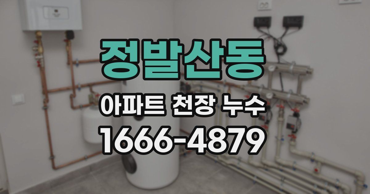 정발산동 아파트 천장 누수