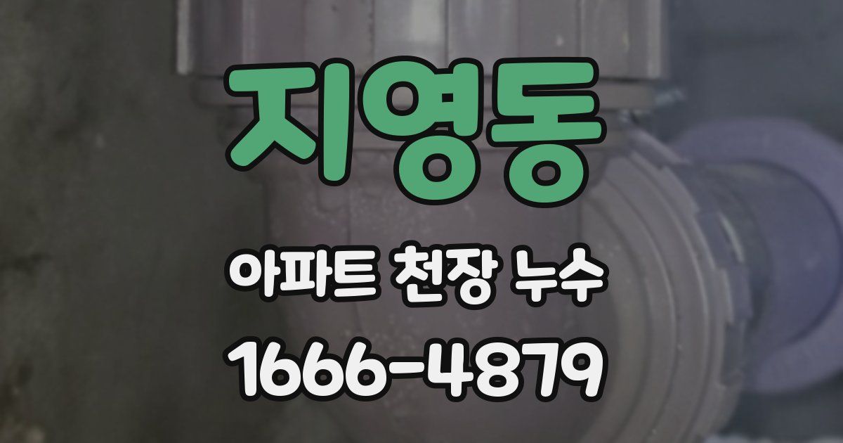 지영동 아파트 천장 누수