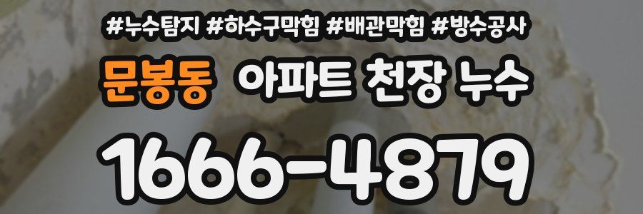 문봉동 아파트 천장 누수