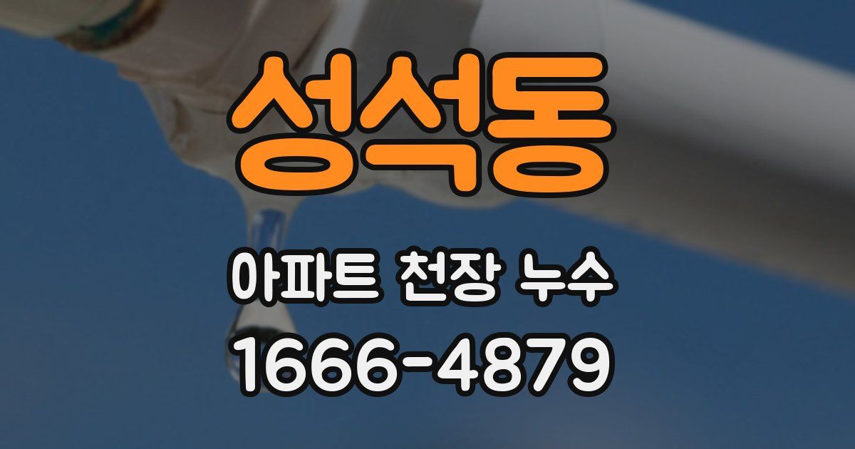성석동 아파트 천장 누수