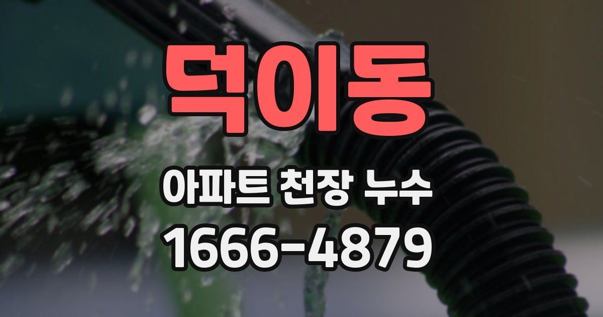 덕이동 아파트 천장 누수
