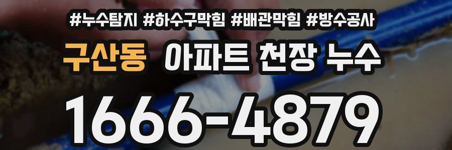 구산동 아파트 천장 누수