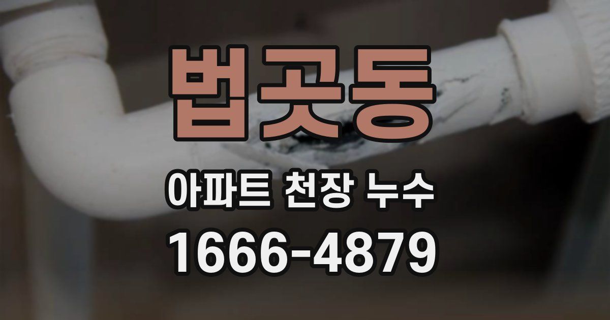 법곳동 아파트 천장 누수