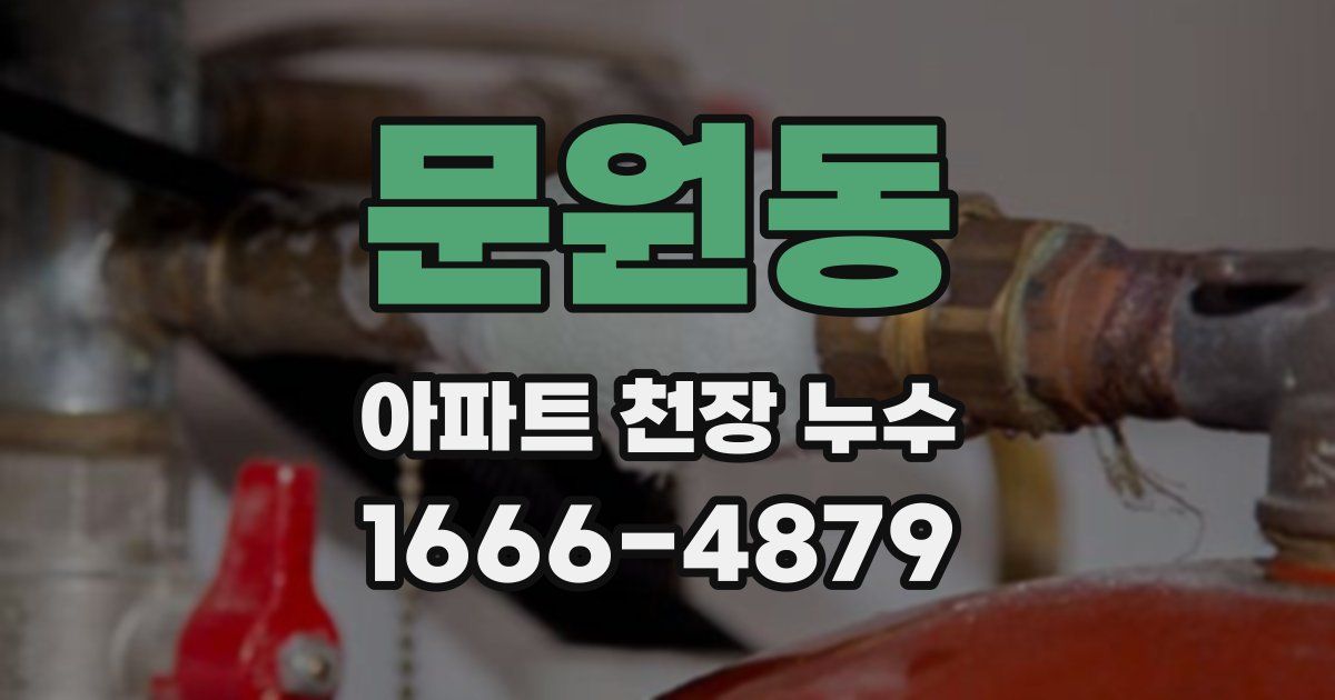 문원동 아파트 천장 누수