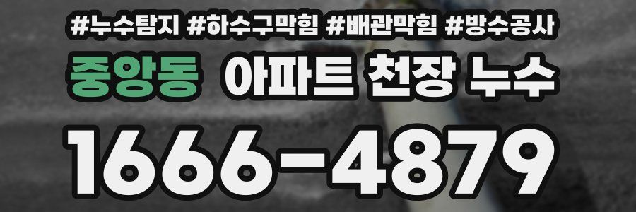 중앙동 아파트 천장 누수