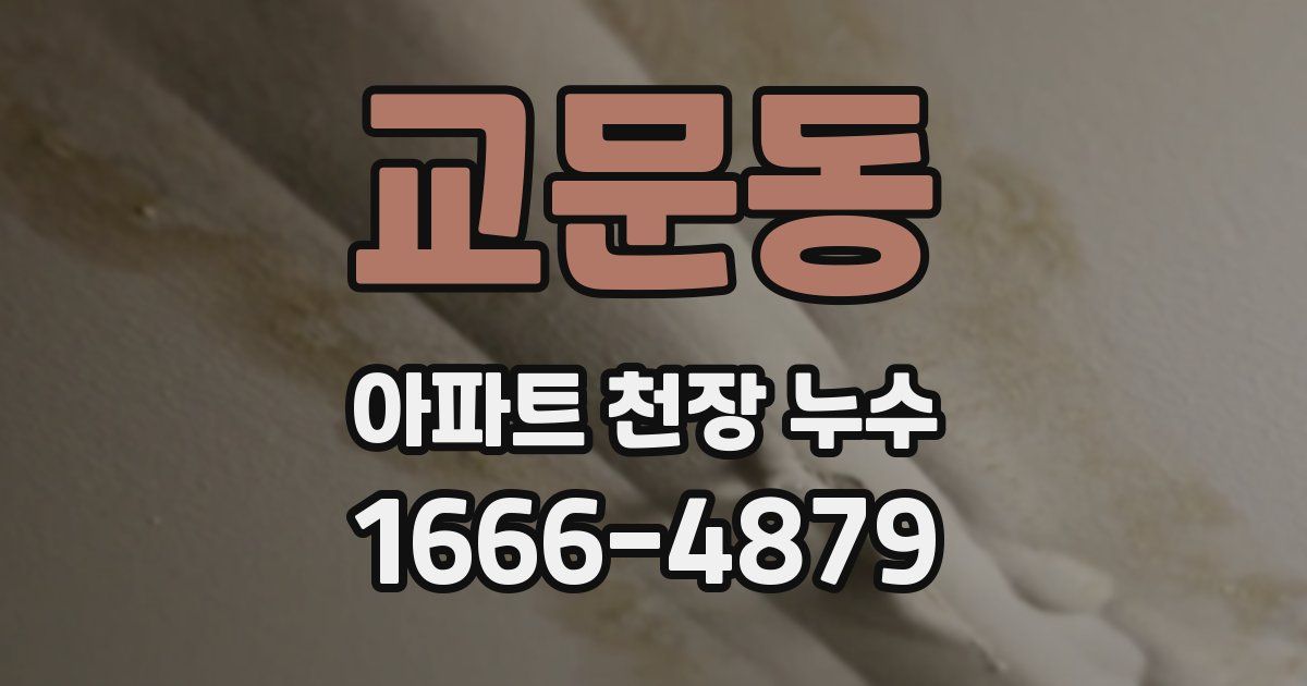 교문동 아파트 천장 누수