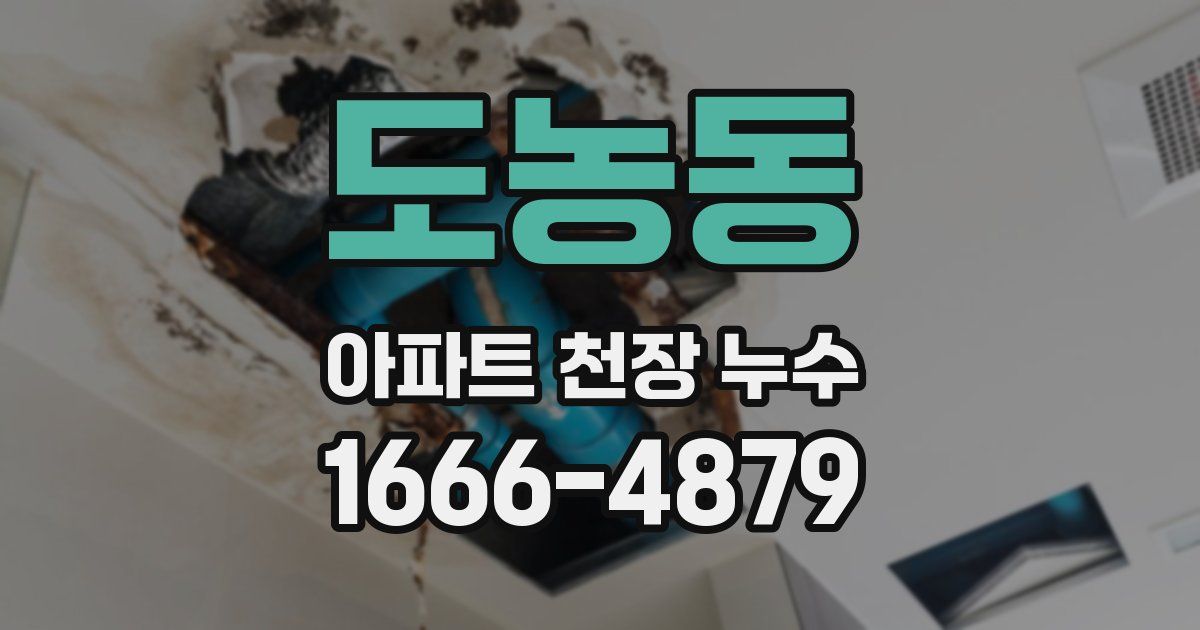도농동 아파트 천장 누수
