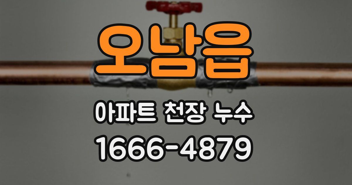 오남읍 아파트 천장 누수