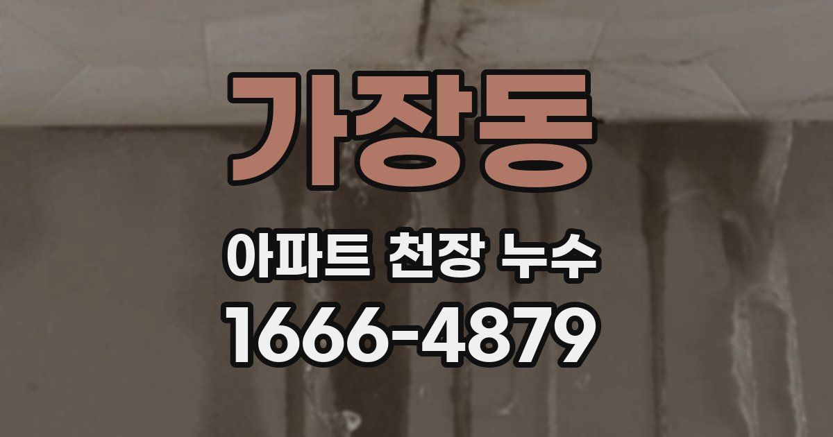 가장동 아파트 천장 누수