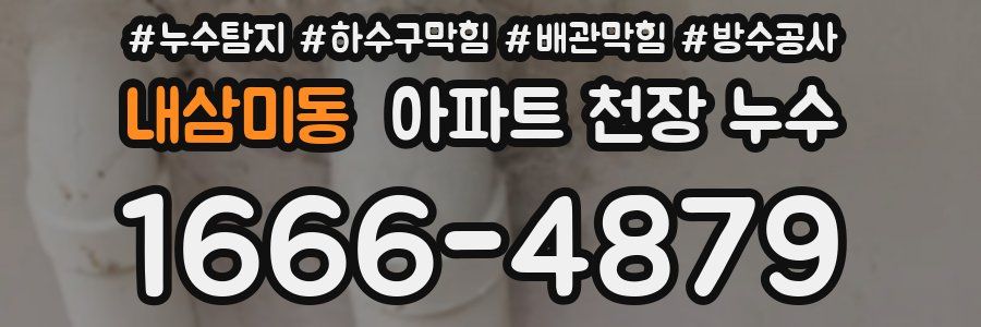 내삼미동 아파트 천장 누수