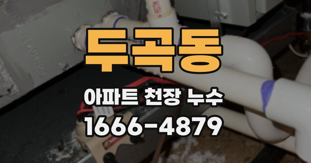 두곡동 아파트 천장 누수