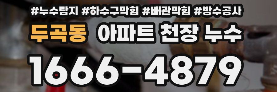 두곡동 아파트 천장 누수