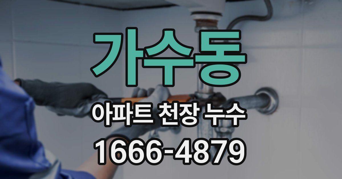 가수동 아파트 천장 누수