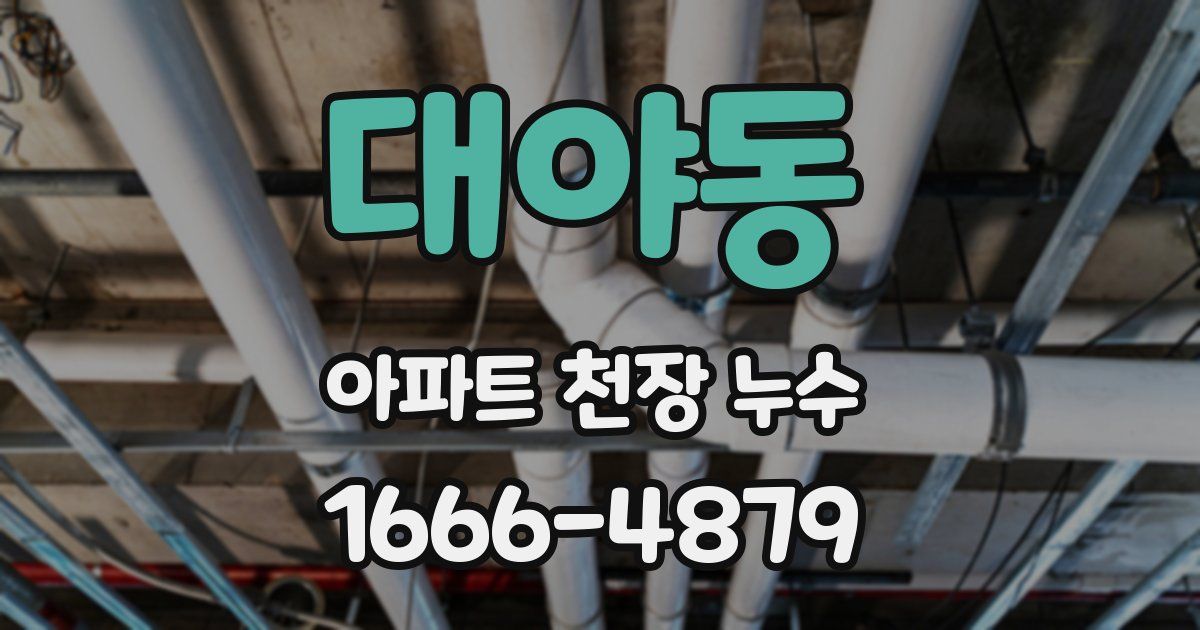대야동 아파트 천장 누수