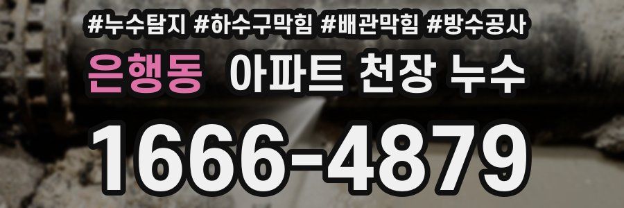 은행동 아파트 천장 누수
