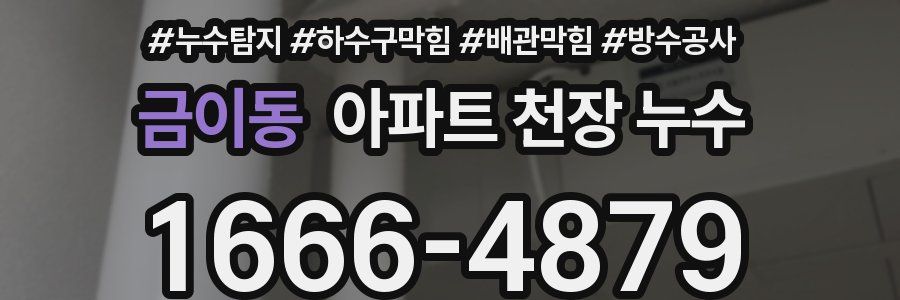 금이동 아파트 천장 누수