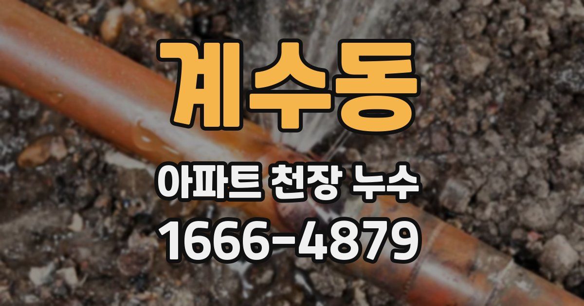 계수동 아파트 천장 누수