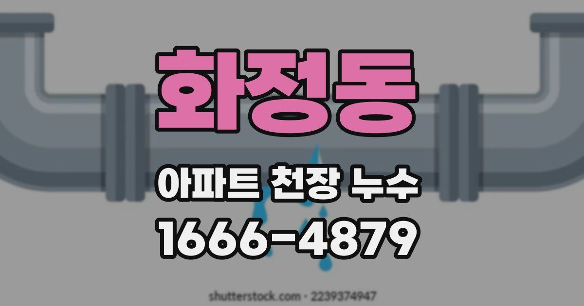 화정동 아파트 천장 누수