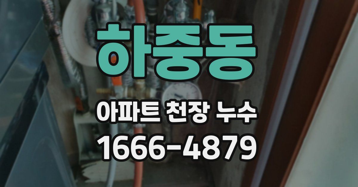 하중동 아파트 천장 누수
