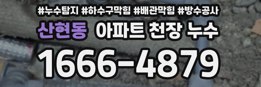 산현동 아파트 천장 누수