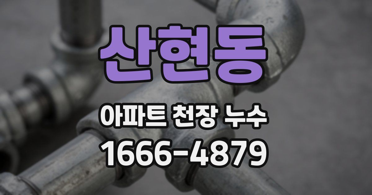 산현동 아파트 천장 누수