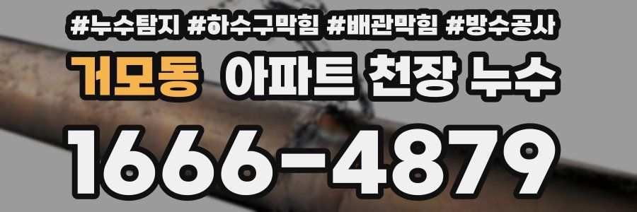 거모동 아파트 천장 누수