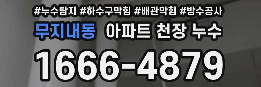 무지내동 아파트 천장 누수