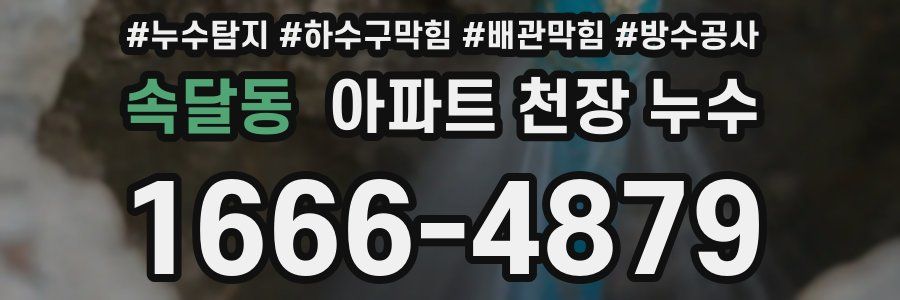 속달동 아파트 천장 누수