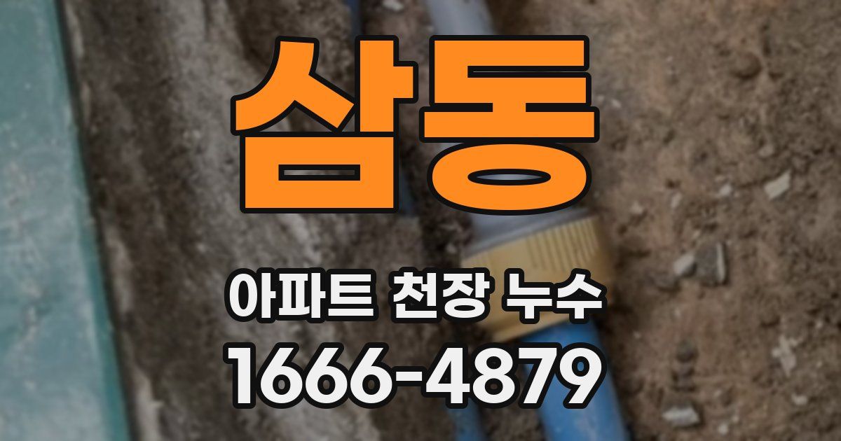 삼동 아파트 천장 누수