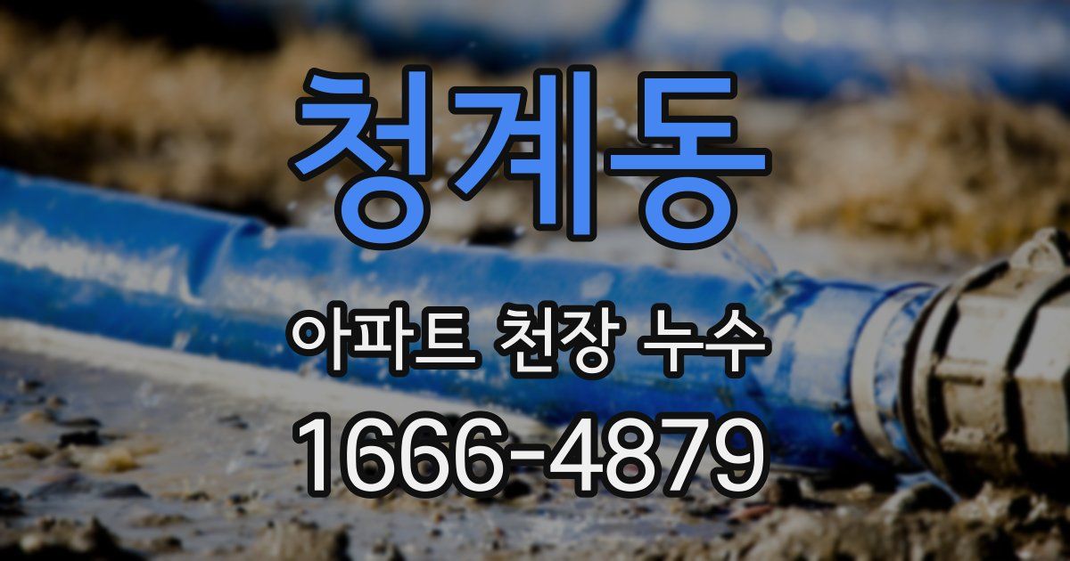 청계동 아파트 천장 누수