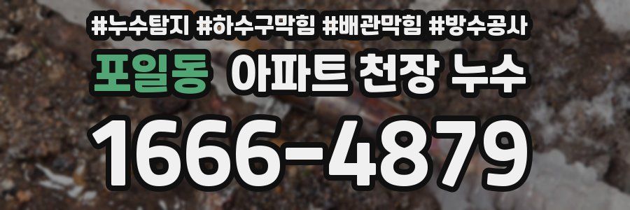 포일동 아파트 천장 누수