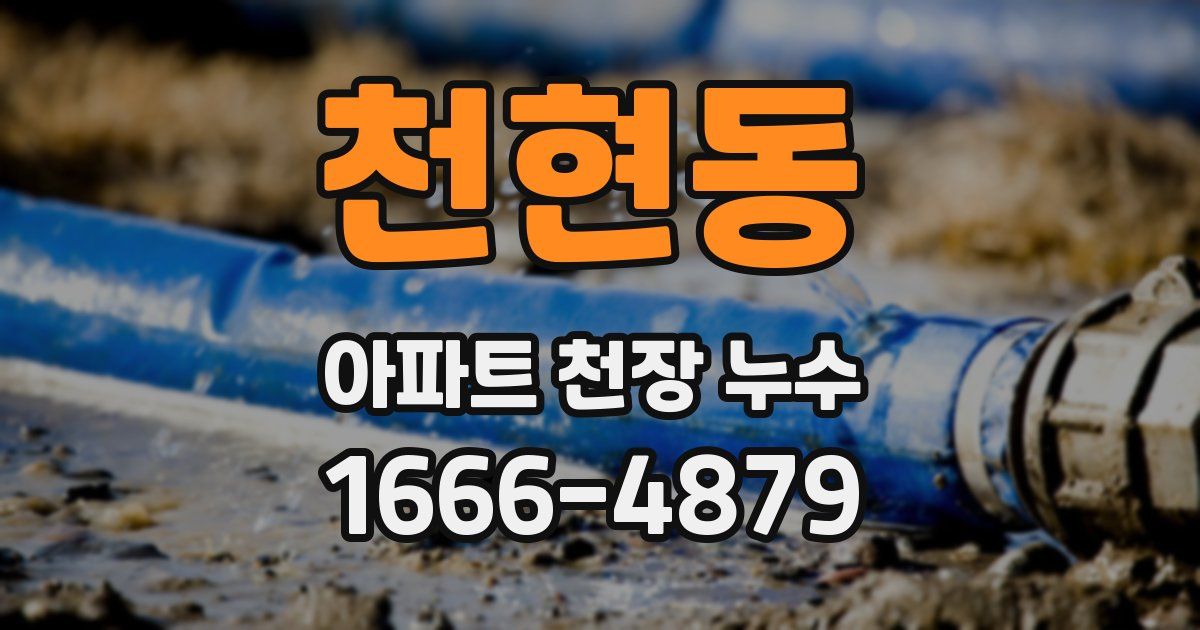 천현동 아파트 천장 누수