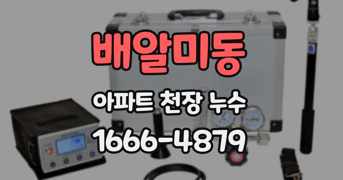배알미동 아파트 천장 누수