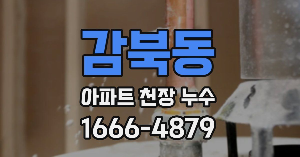 감북동 아파트 천장 누수