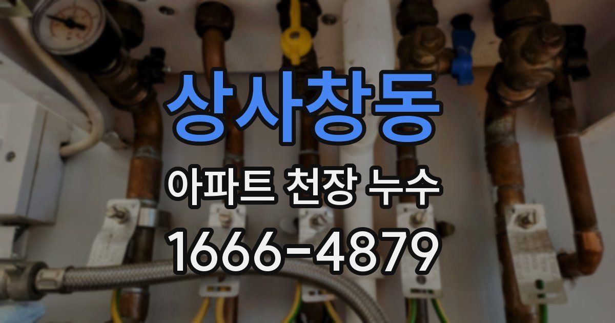 상사창동 아파트 천장 누수