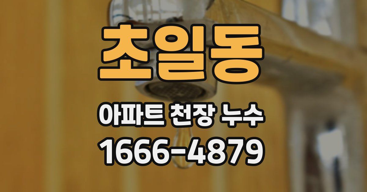 초일동 아파트 천장 누수