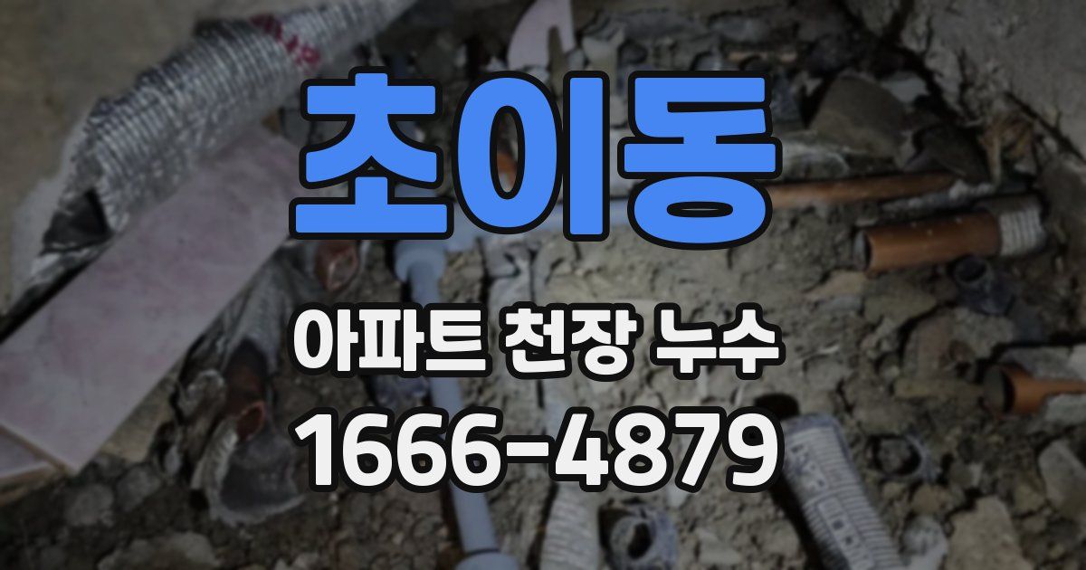 초이동 아파트 천장 누수