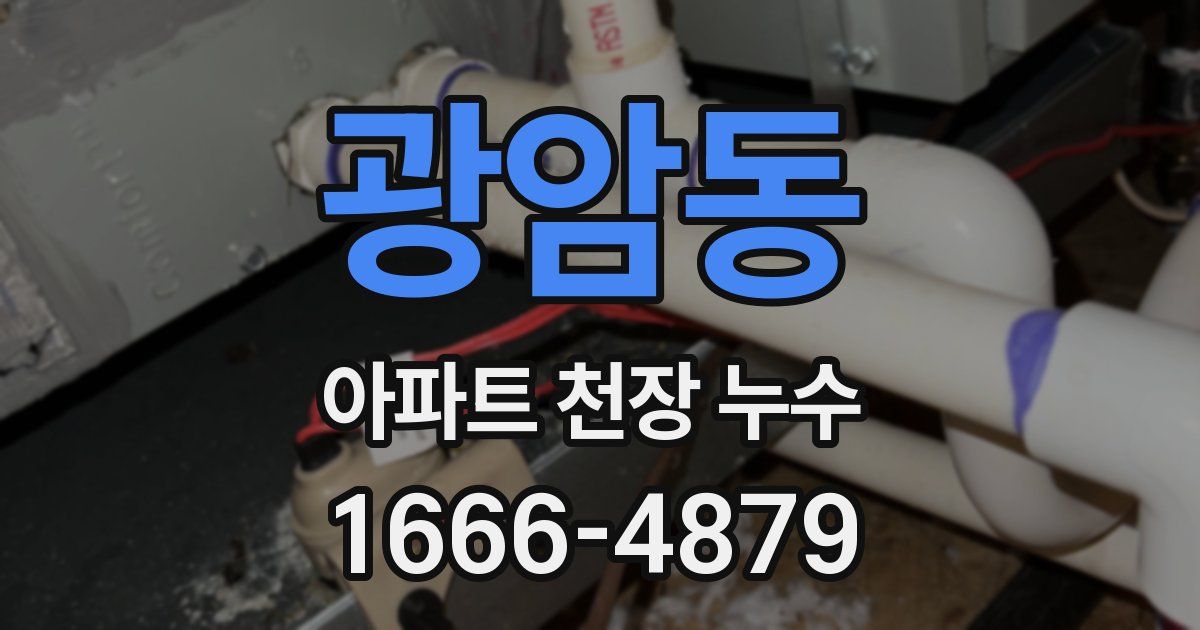 광암동 아파트 천장 누수