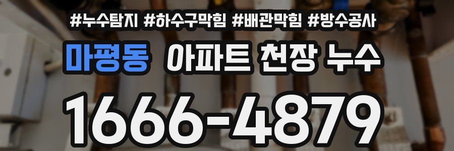 마평동 아파트 천장 누수